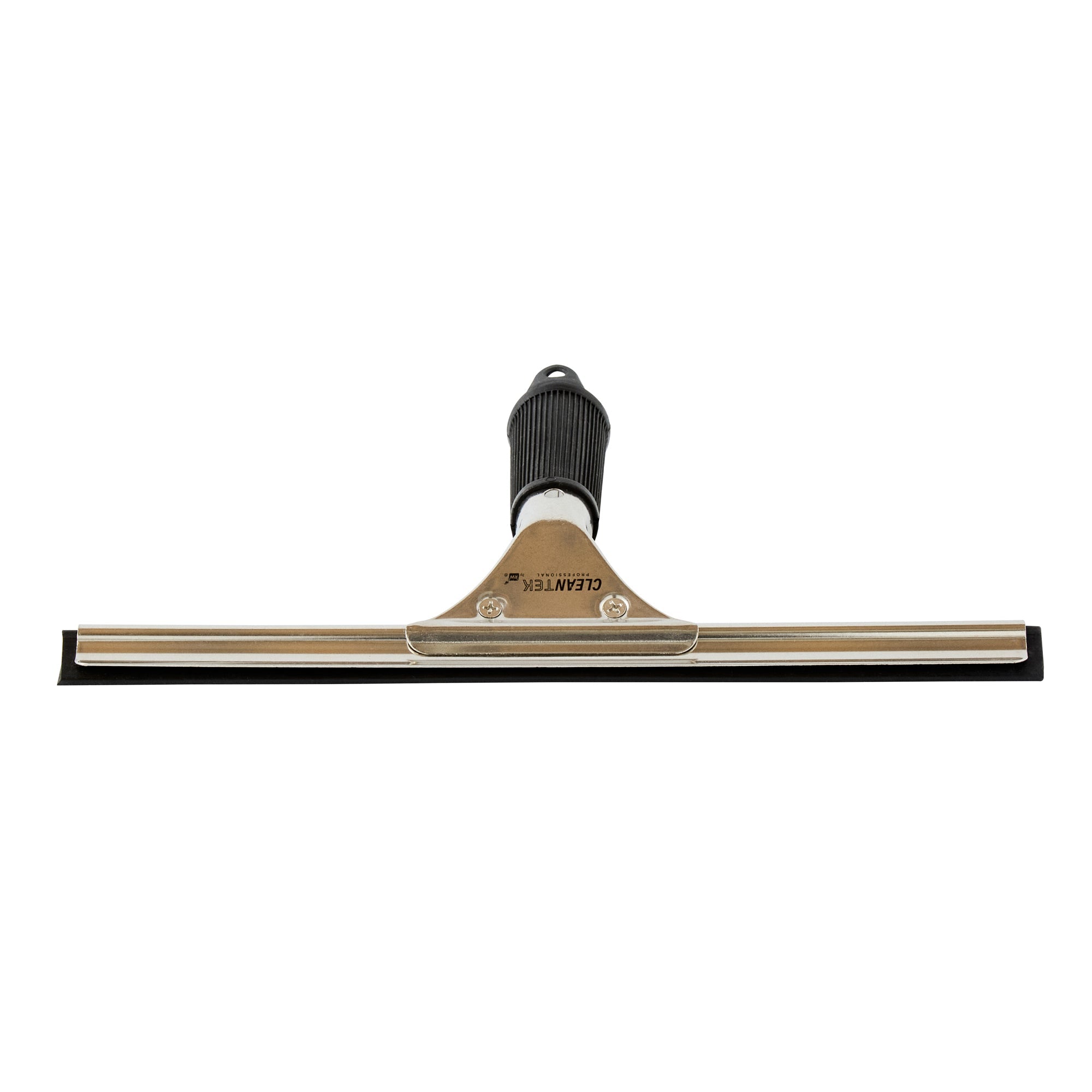 Clean Tek Professional Stainless Steel Window Squeegee - with Black Rubber Grip - 11 3/4" - 1 count box