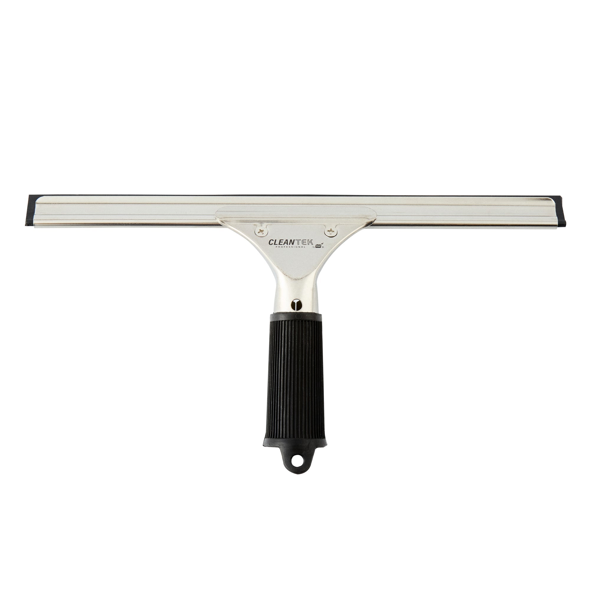 Clean Tek Professional Stainless Steel Window Squeegee - with Black Rubber Grip - 11 3/4" - 1 count box