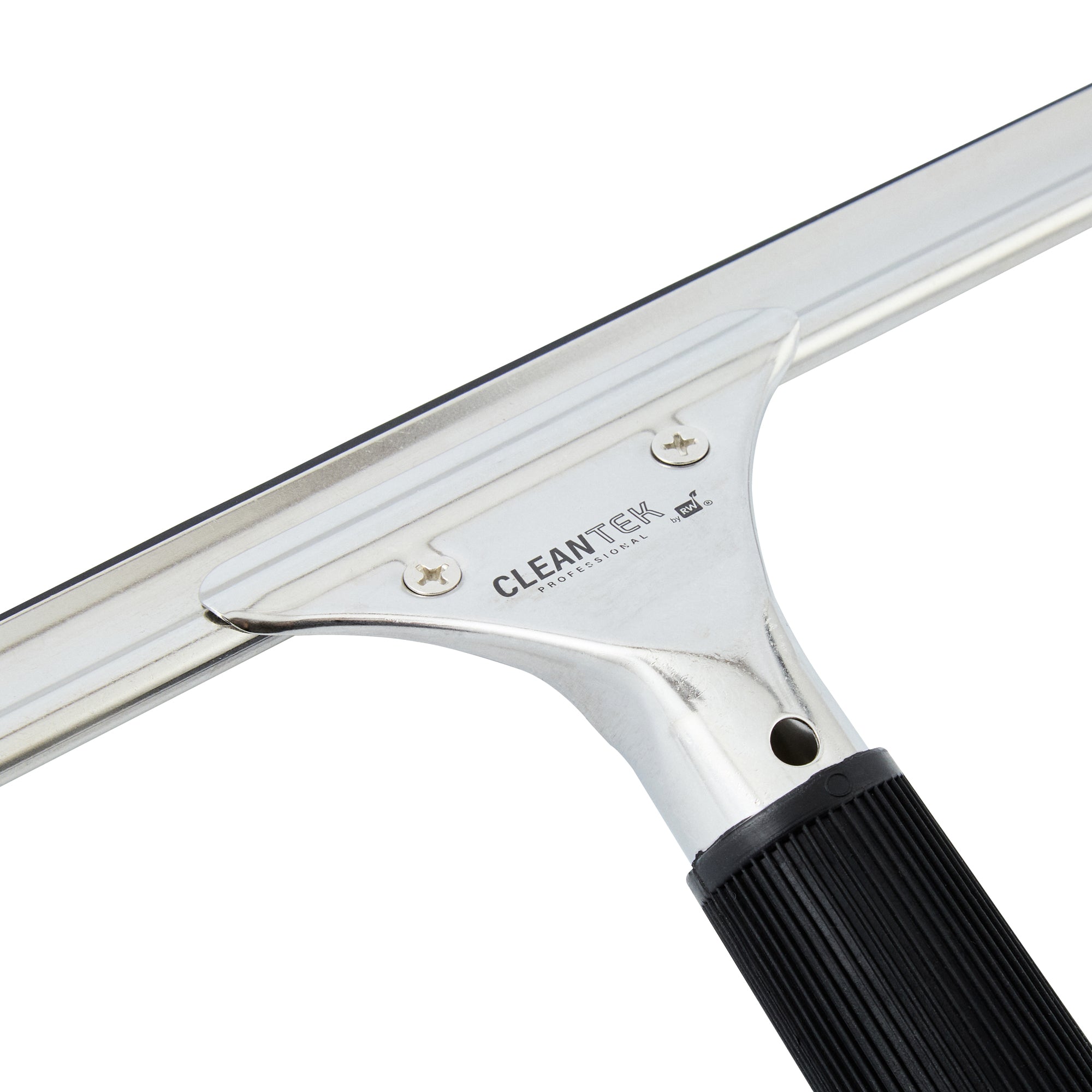 Clean Tek Professional Stainless Steel Window Squeegee - with Black Rubber Grip - 17 3/4" - 1 count box