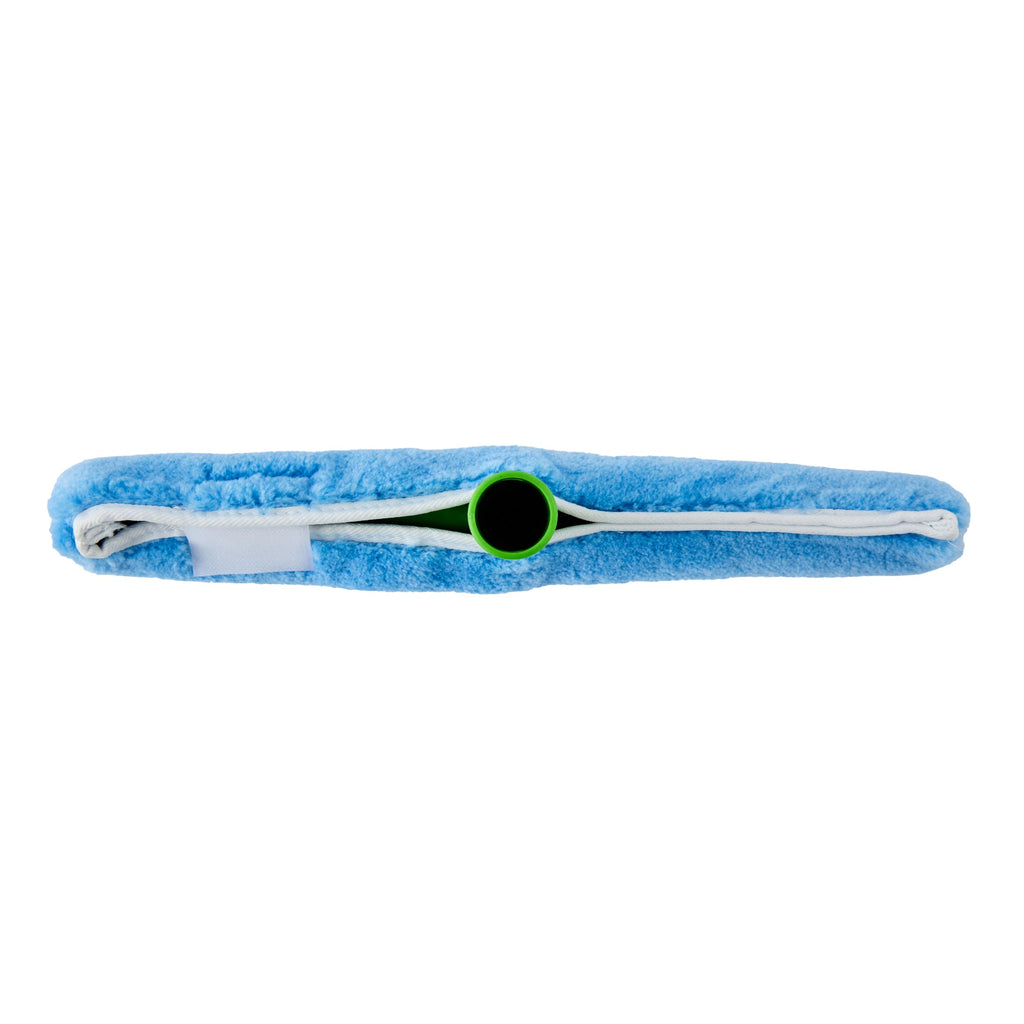 Clean Tek Professional Blue Synthetic Window Strip Washer Sleeve - with T-Bar Handle - 15" - 1 count box