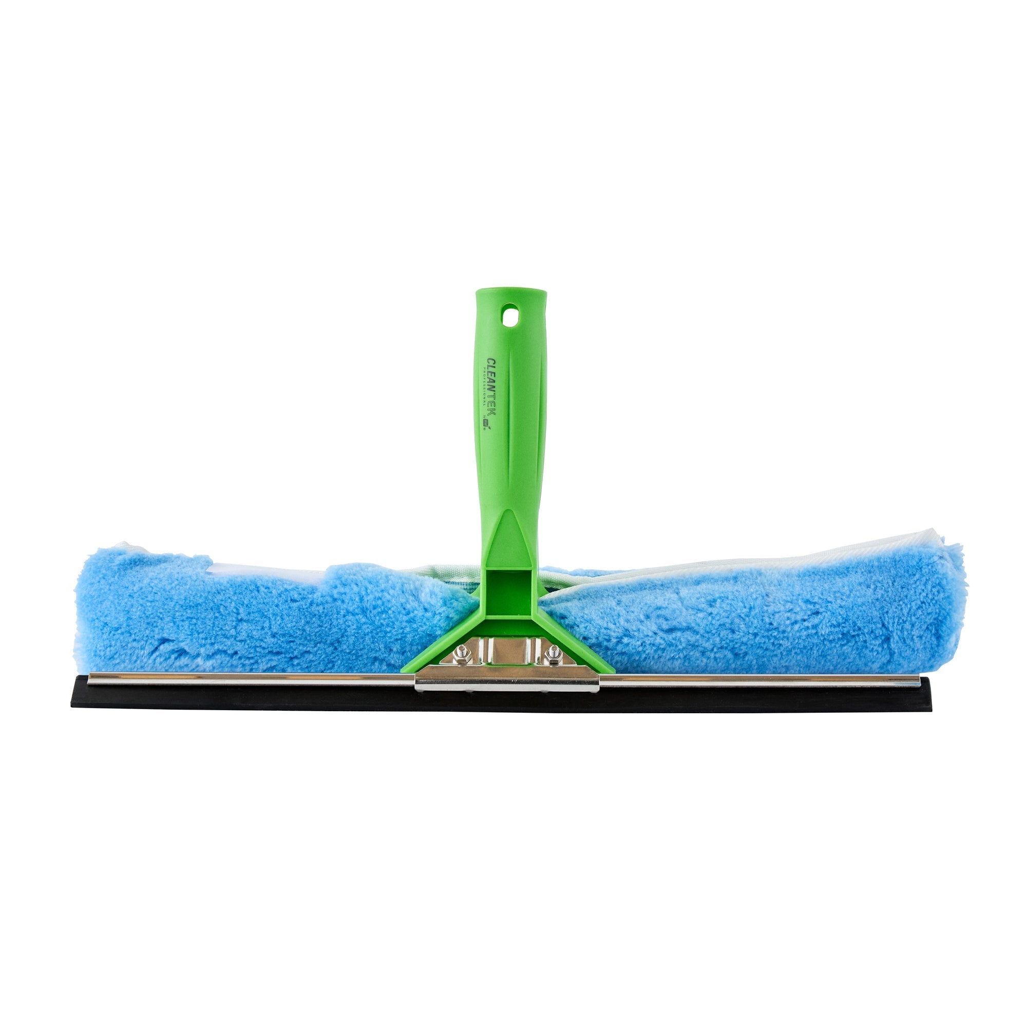Clean Tek Professional Blue Synthetic Window Squeegee - with Strip Washer Sleeve, T-Bar Handle - 15" - 1 count box