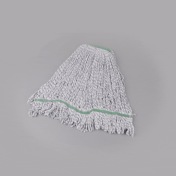 Clean Tek Professional 24 oz Blue Cotton Blend Finishing Wet Mop Head - with 1 1/4" Headband- 1 count box