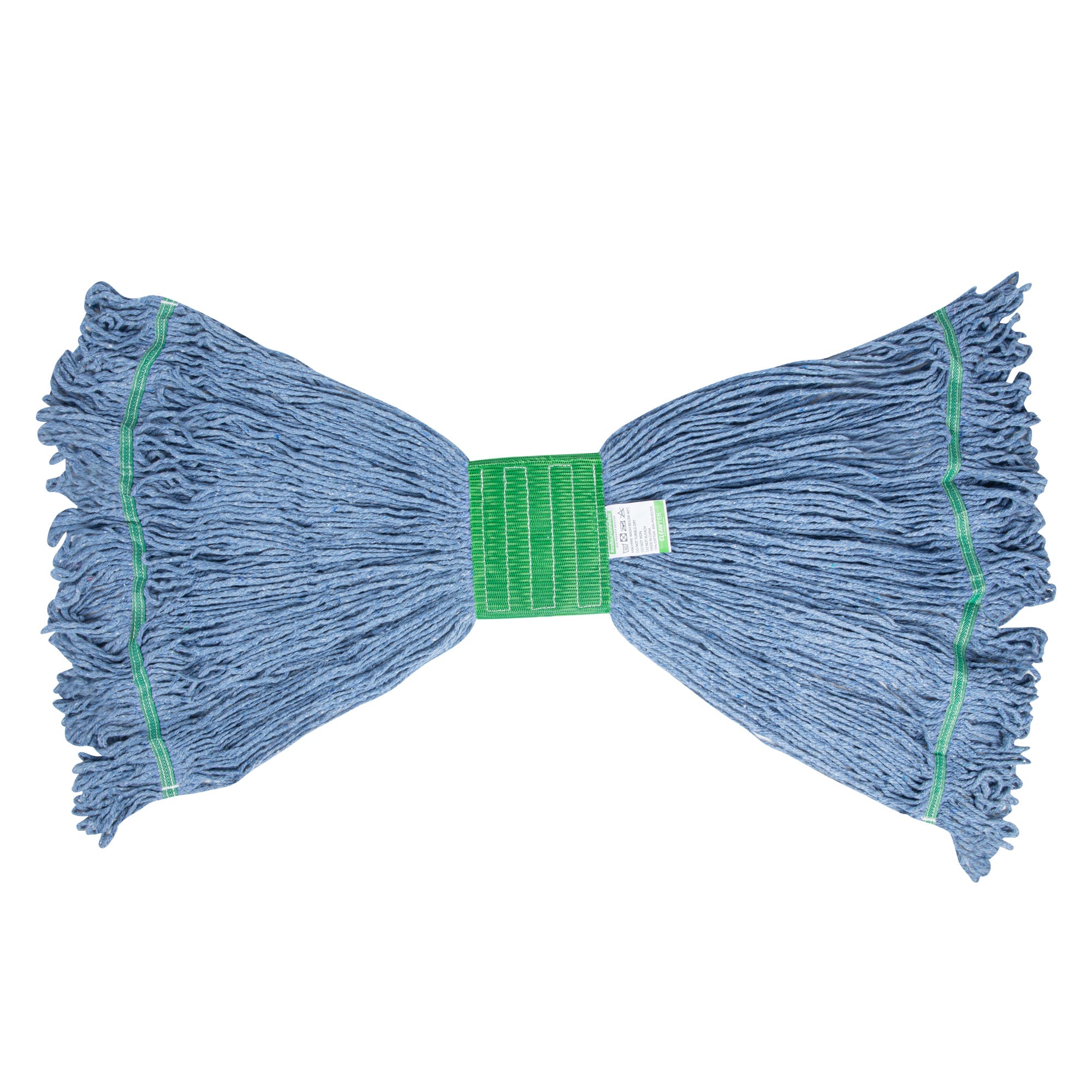 Clean Tek Professional 24 oz Blue Cotton Blend Wet Mop Head - with 5" Headband- 1 count box