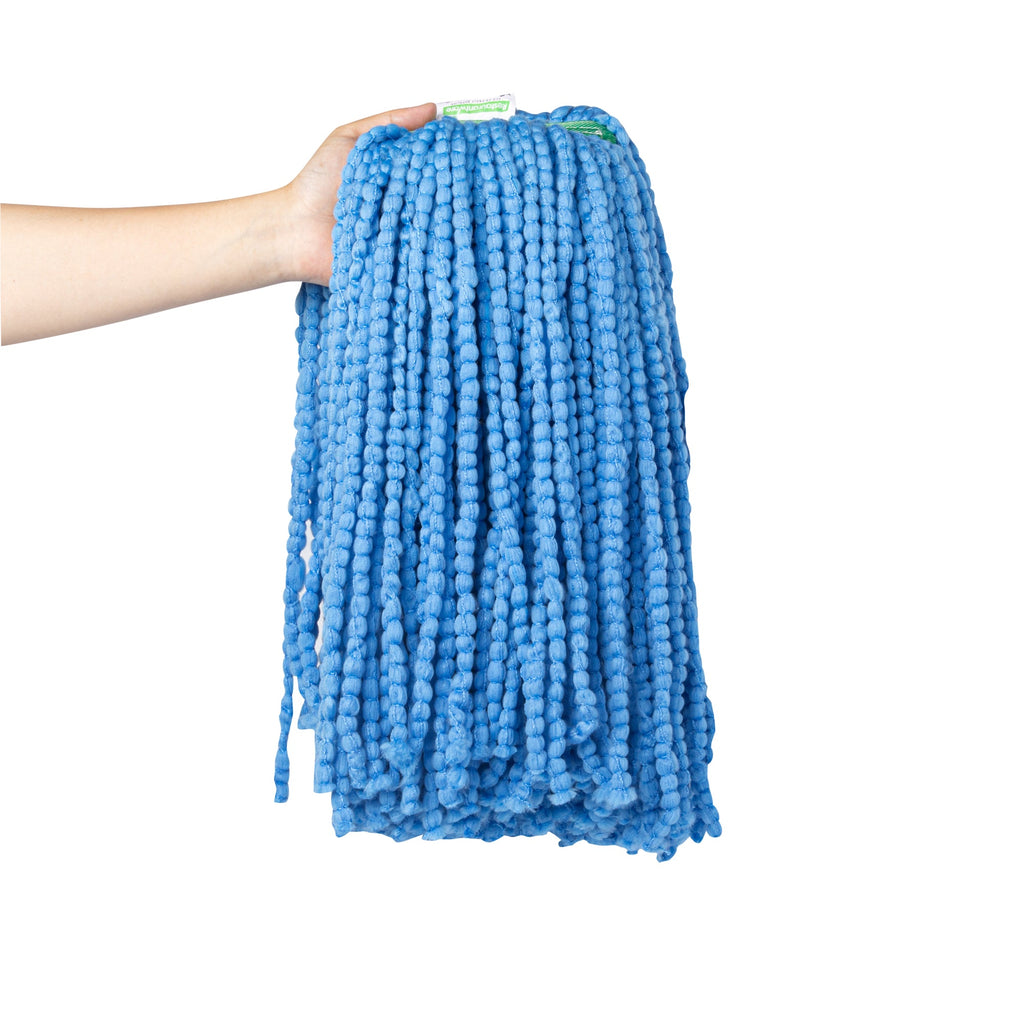 Clean Tek Professional 24 oz Blue Microfiber Wet Mop Head - with 1 1/4" Headband - 1 count box