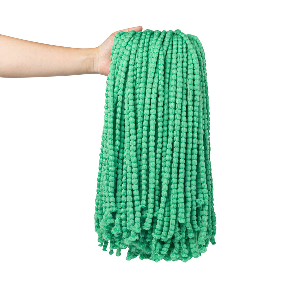 Clean Tek Professional 24 oz Green Microfiber Wet Mop Head - with 1 1/4" Headband - 1 count box