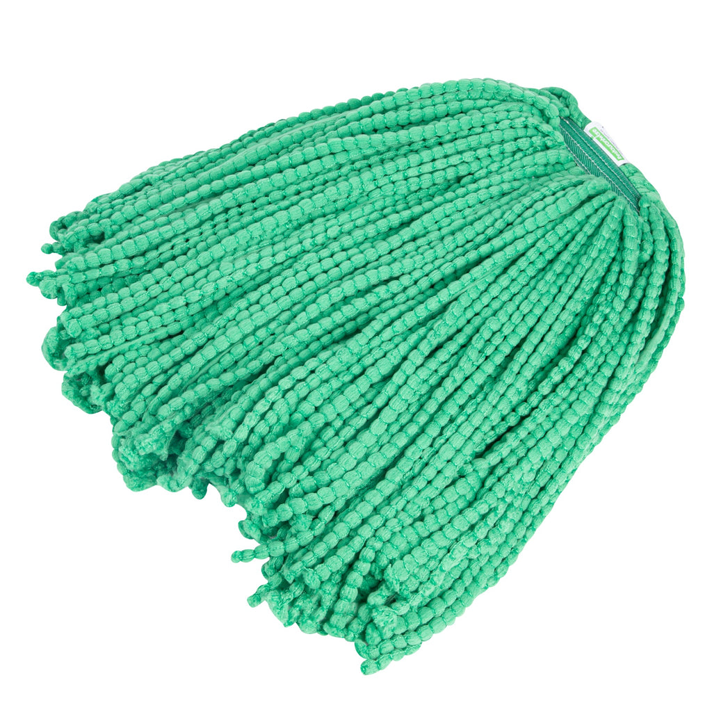 Clean Tek Professional 24 oz Green Microfiber Wet Mop Head - with 1 1/4" Headband - 1 count box