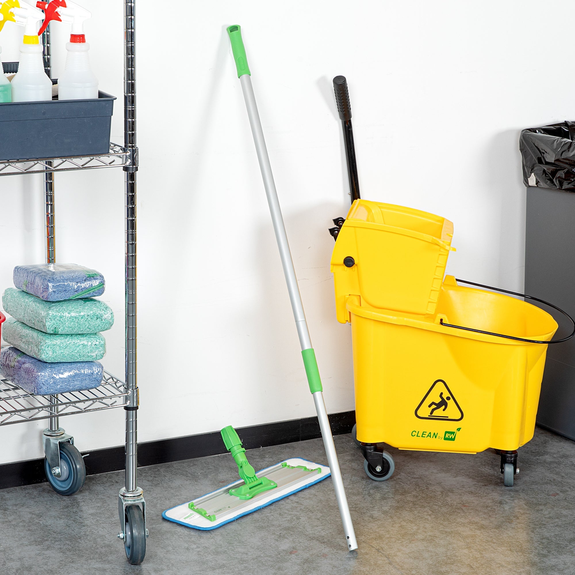 Clean Tek Professional Green Aluminum Telescopic Mop Handle - 60" - 1 count box