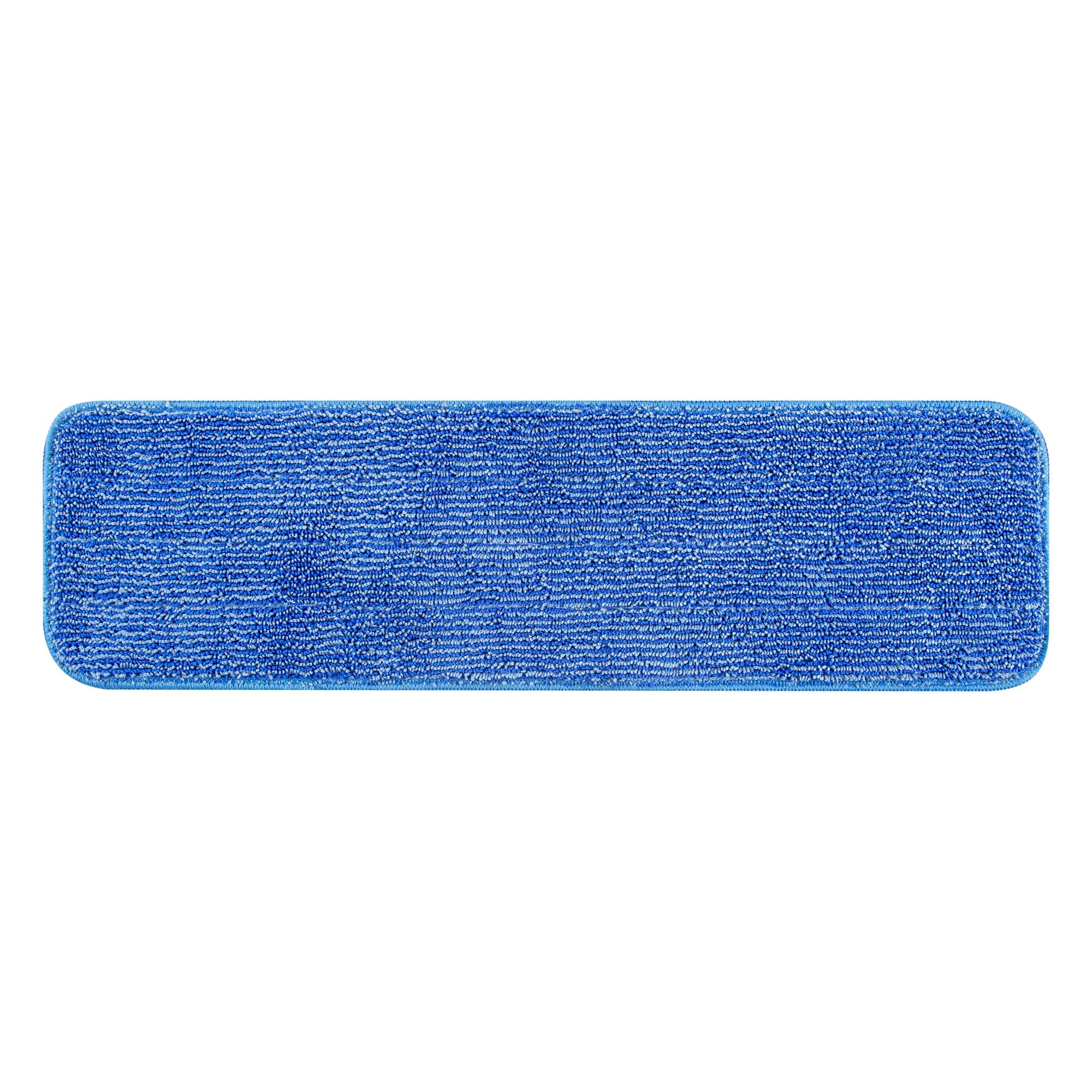 Clean Tek Professional Blue Microfiber Hook and Loop Wet / Dry Mop Pad - 19 3/4" x 5 3/4" - 1 count box