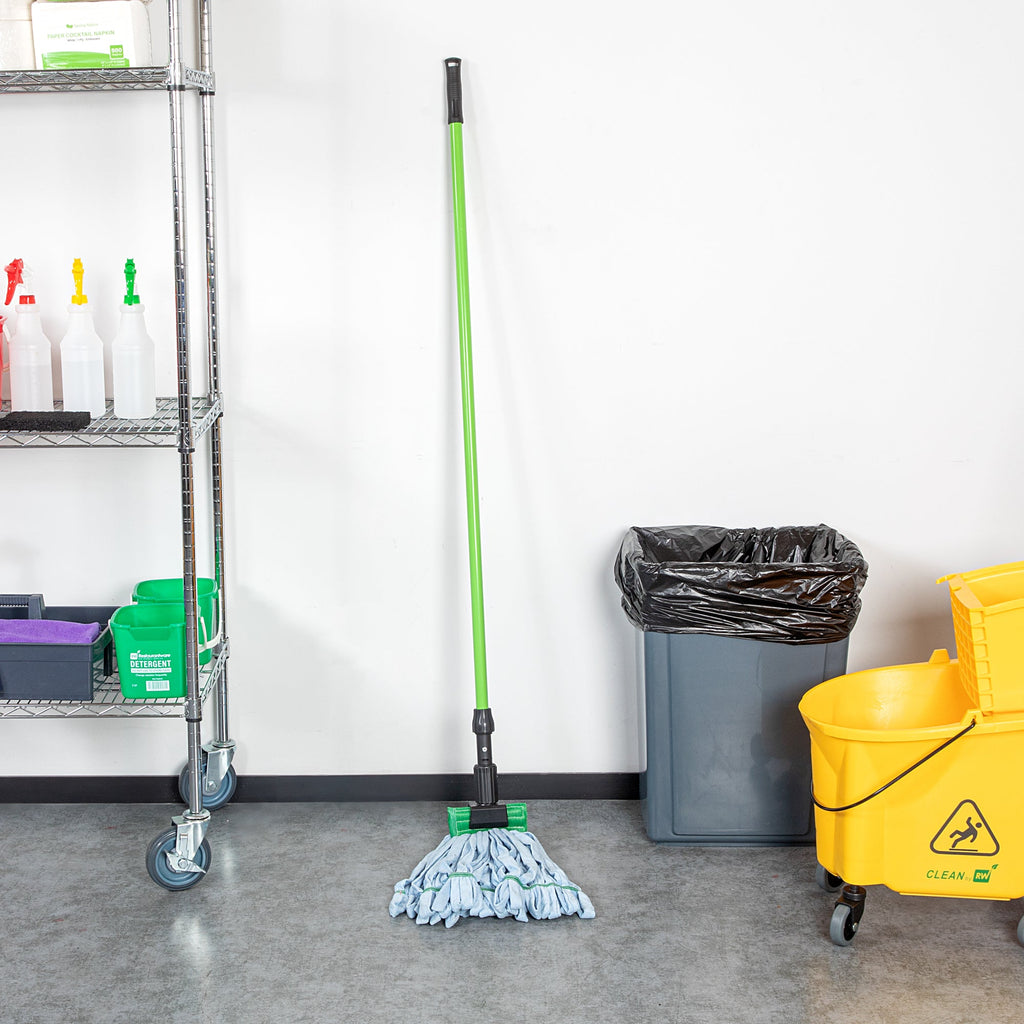 Clean Tek Professional Green Metal Jaw Style Mop Handle - 60" - 1 count box