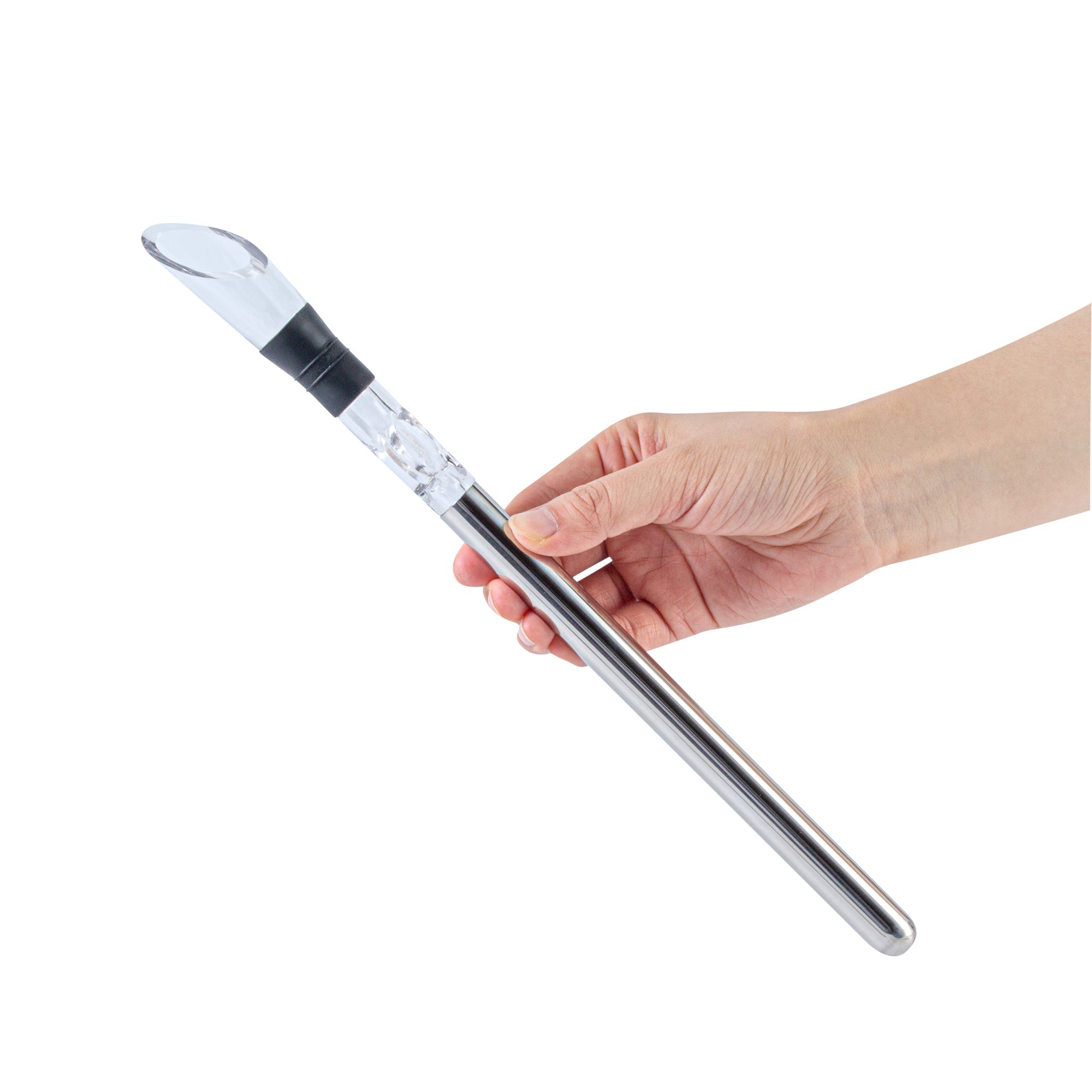 Bar Lux Stainless Steel Wine Chiller Stick / Pourer - with Aerator - 12 3/4" - 1 count box