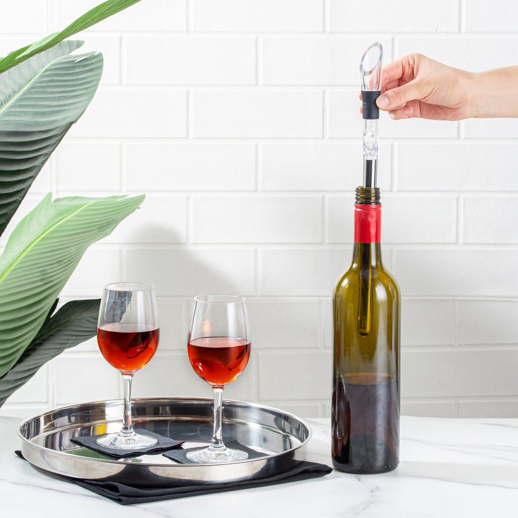 Bar Lux Stainless Steel Wine Chiller Stick / Pourer - with Aerator - 12 3/4" - 1 count box