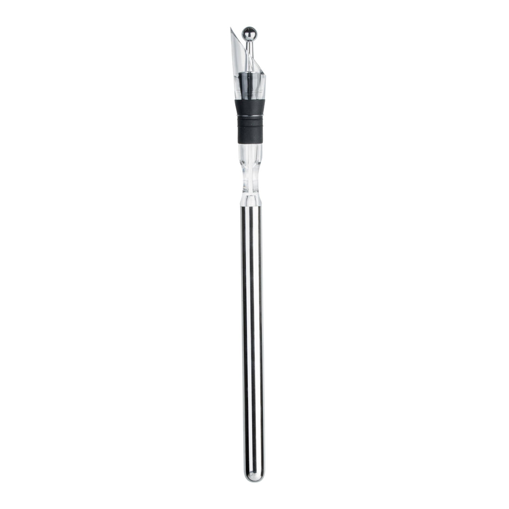 Bar Lux Stainless Steel Wine Chiller Stick / Pourer - with Aerator and Stopper - 12 3/4" - 1 count box