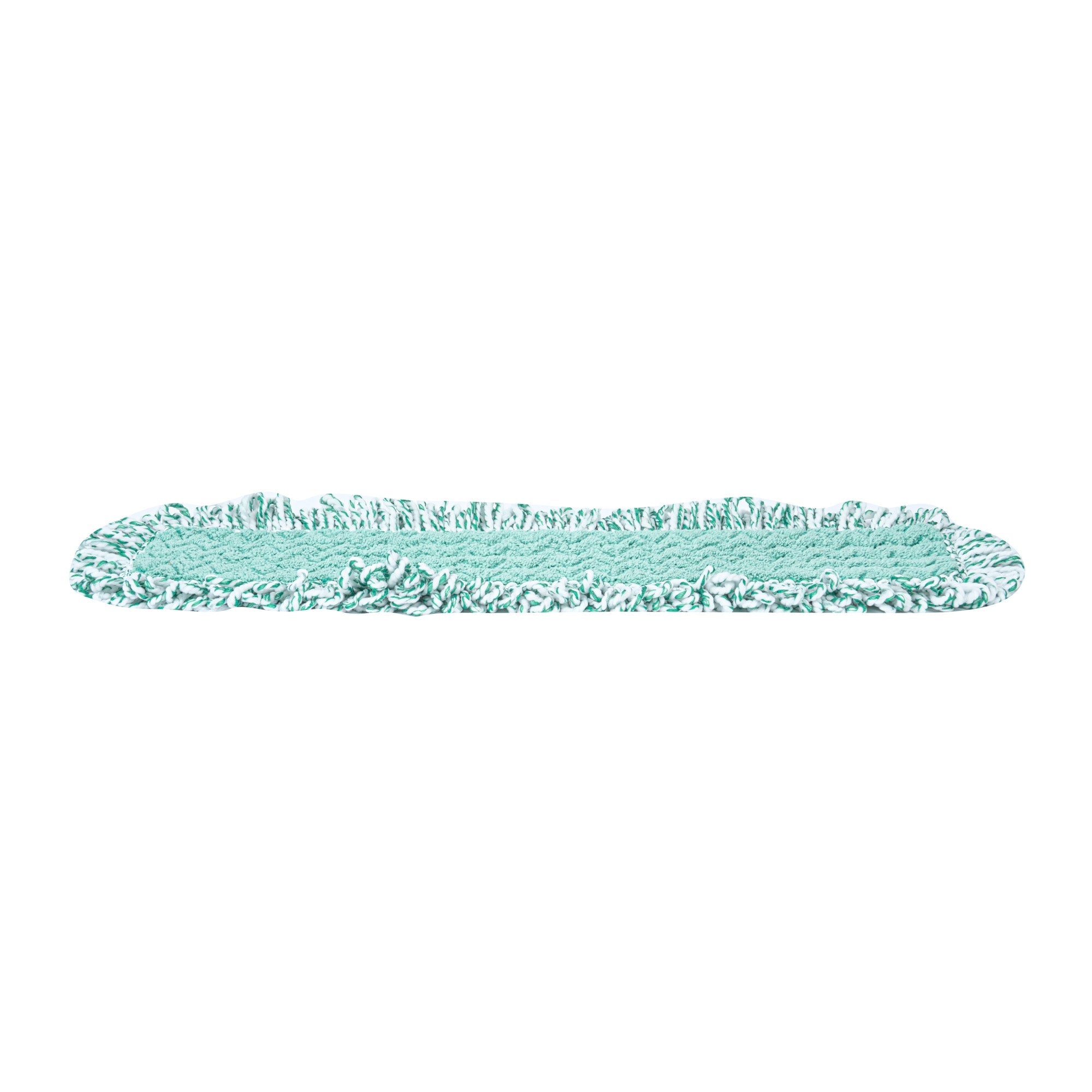 Clean Tek Professional Green Microfiber Fringed Dust Mop Pad - Zig Zag - 28 1/4" - 1 count box