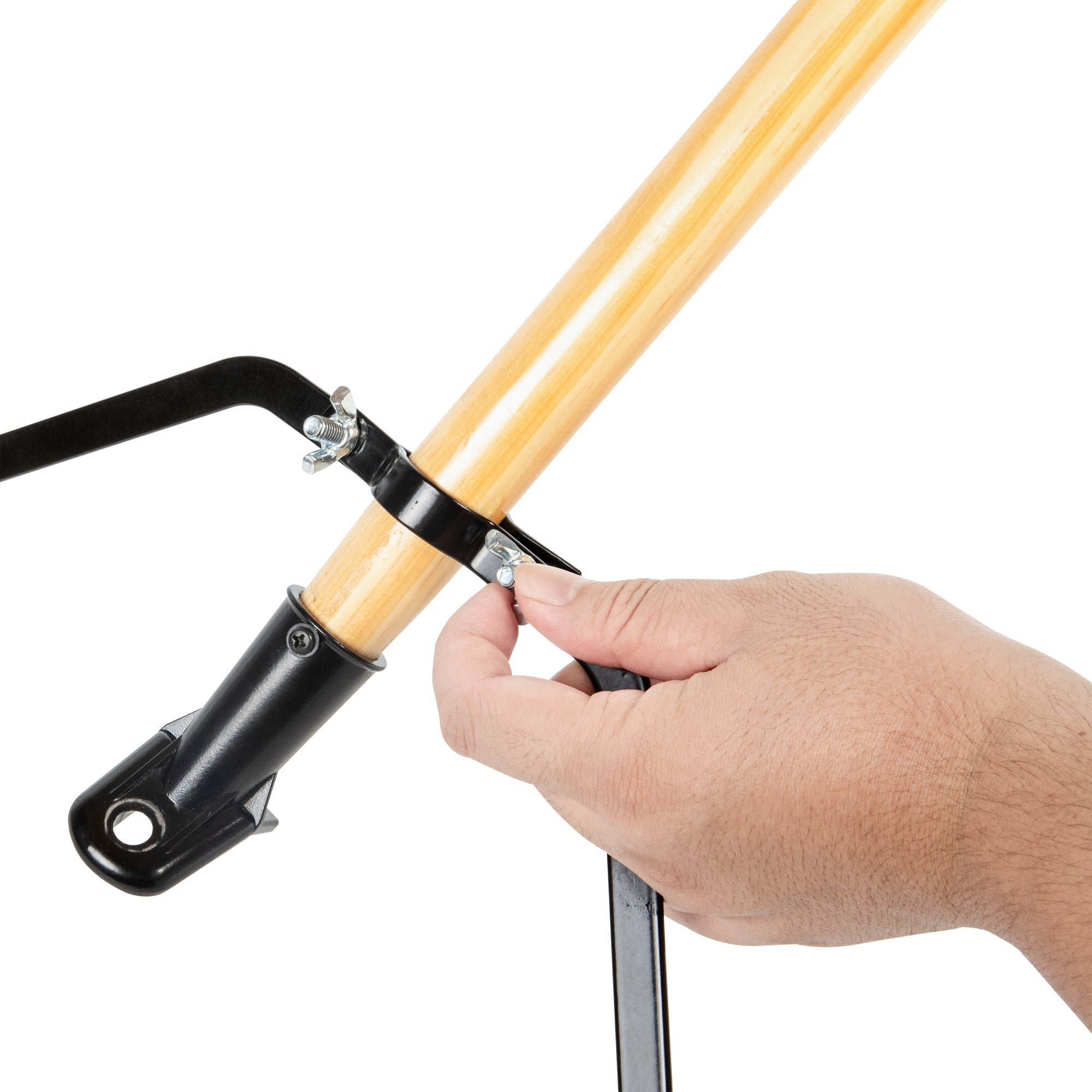Clean Tek Professional 24" Contractor / Push Broom - with Medium Flagged Bristles, 60" Wood Handle - 1 count box