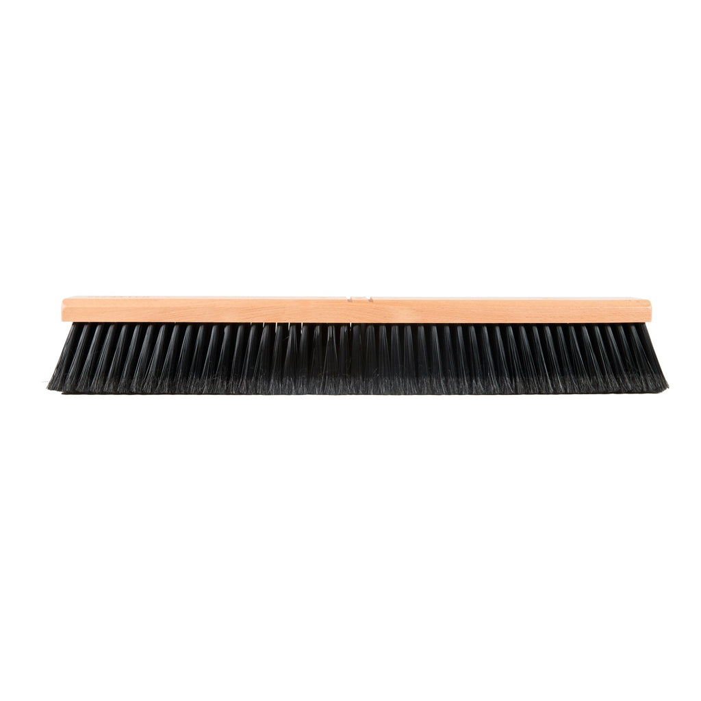 Clean Tek Professional 24" Hardwood Contractor / Push Broom Head - with Fine Flagged Bristles - 1 count box