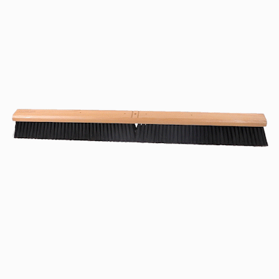Clean Tek Professional 36" Hardwood Contractor / Push Broom Head - with Fine Flagged Bristles - 1 count box