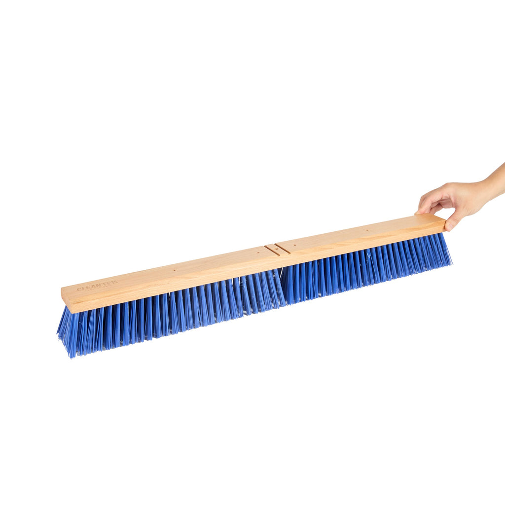 Clean Tek Professional 30" Hardwood Contractor / Push Broom Head - with Heavy Flagged Bristles - 1 count box