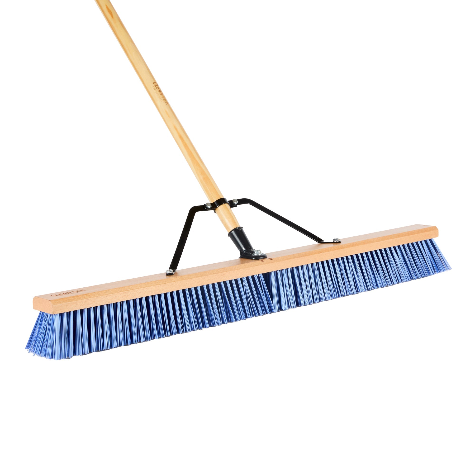 Clean Tek Professional 36" Hardwood Contractor / Push Broom Head - with Heavy Flagged Bristles - 1 count box