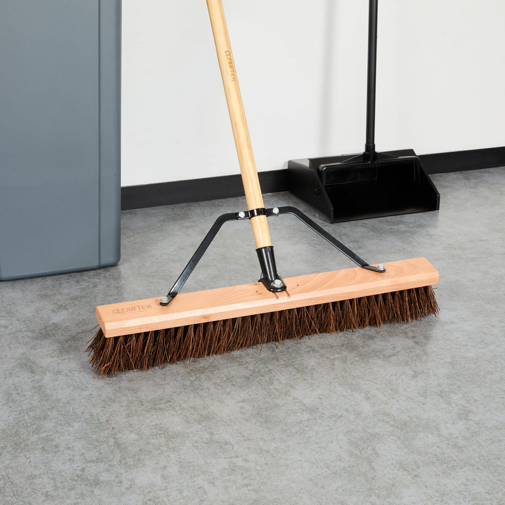 Clean Tek Professional 24" Hardwood Garage / Push Broom Head - with Palmyra Unflagged Bristles - 1 count box