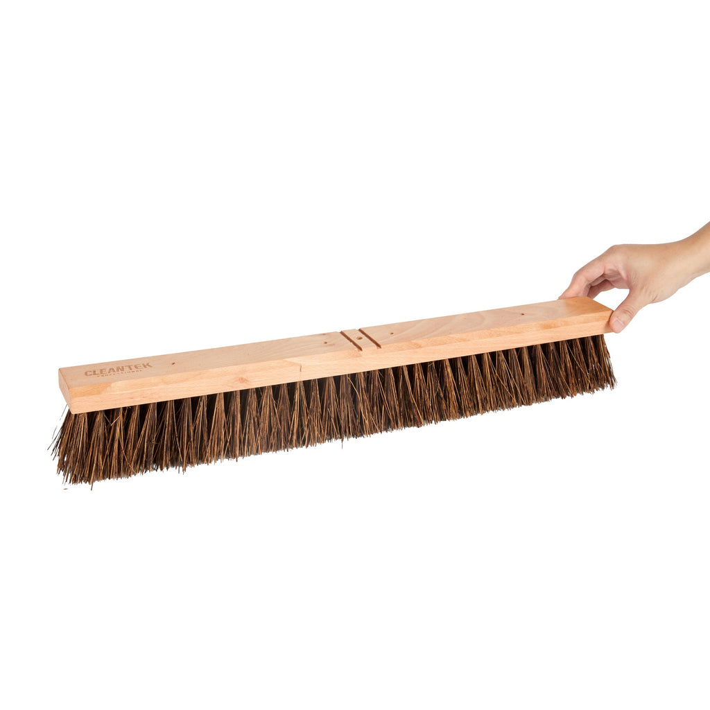 Clean Tek Professional 24" Hardwood Garage / Push Broom Head - with Palmyra Unflagged Bristles - 1 count box