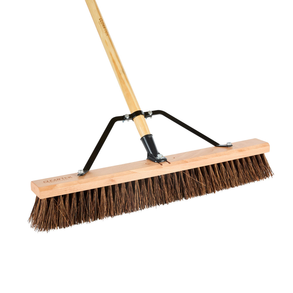 Clean Tek Professional 24" Hardwood Garage / Push Broom Head - with Palmyra Unflagged Bristles - 1 count box