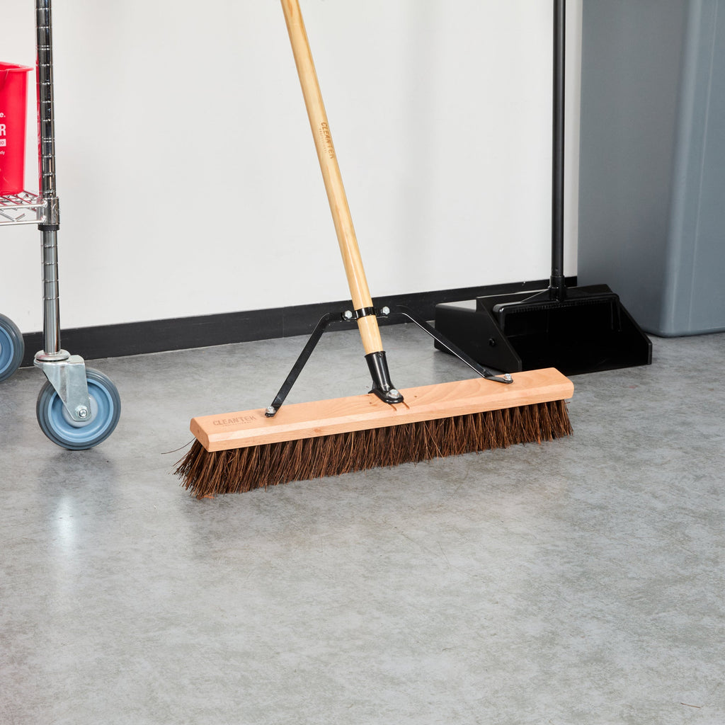 Clean Tek Professional 24" Hardwood Garage / Push Broom Head - with Palmyra Unflagged Bristles - 1 count box