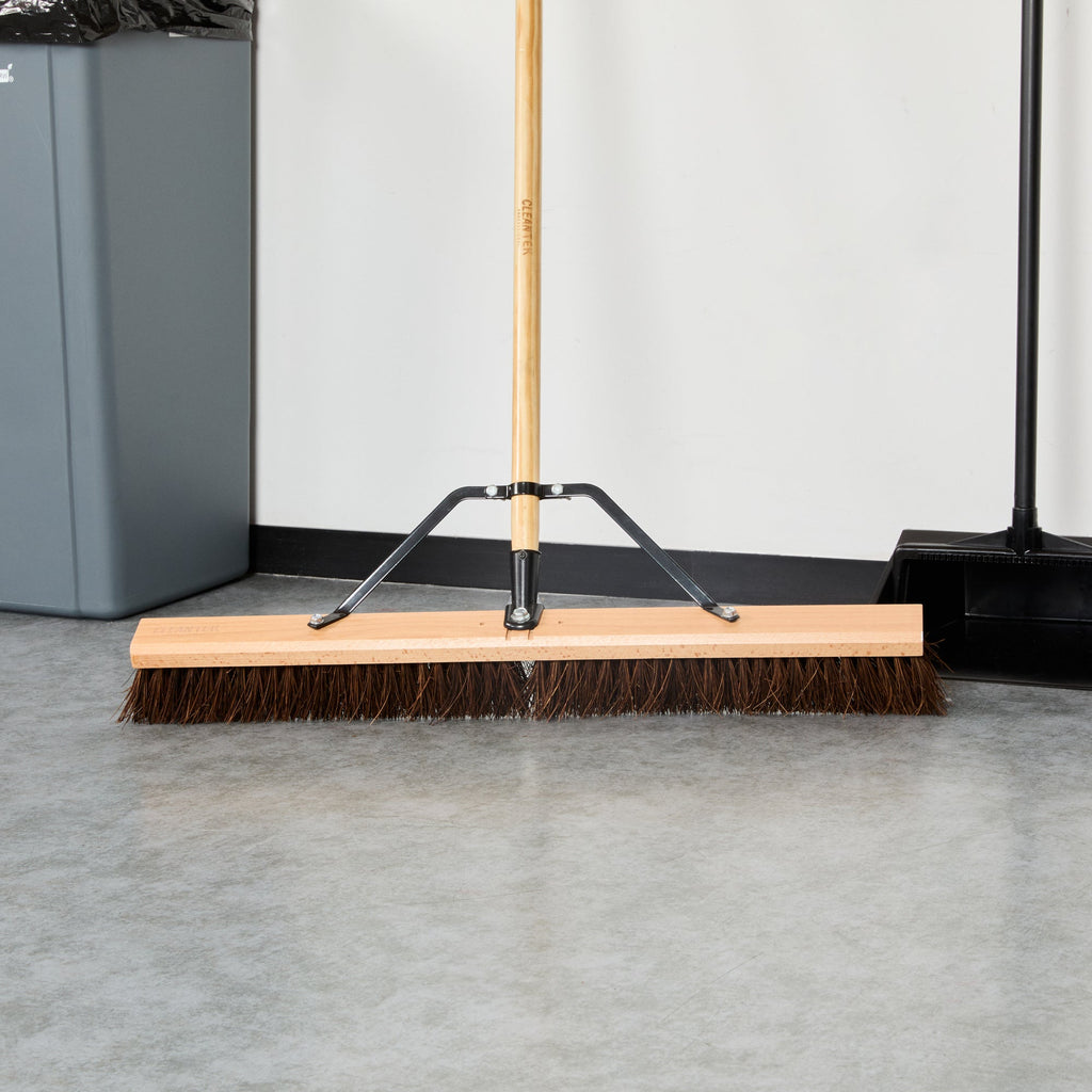 Clean Tek Professional 30" Hardwood Garage / Push Broom Head - with Palmyra Unflagged Bristles - 1 count box