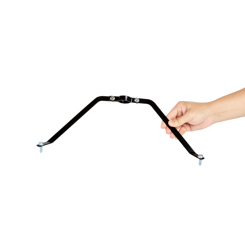 Clean Tek Professional Iron Black Powder-Coated Brace - For Wooden Push Brooms - 11 1/2" - 1 count box