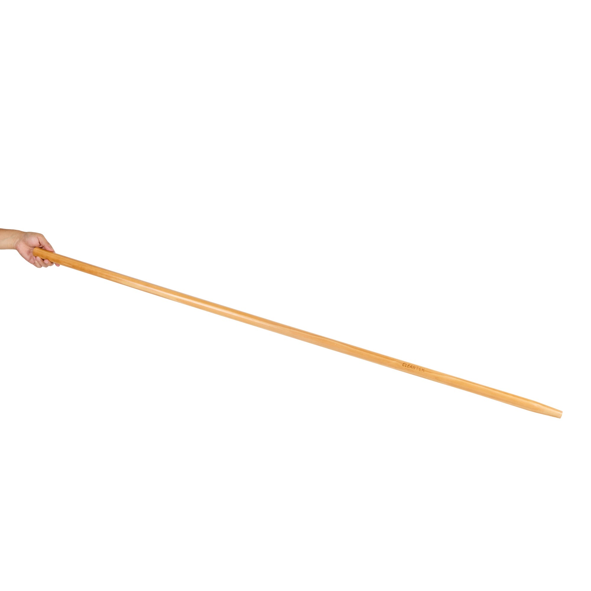 Clean Tek Professional Wood Tapered Push Broom Handle - 59" - 1 count box