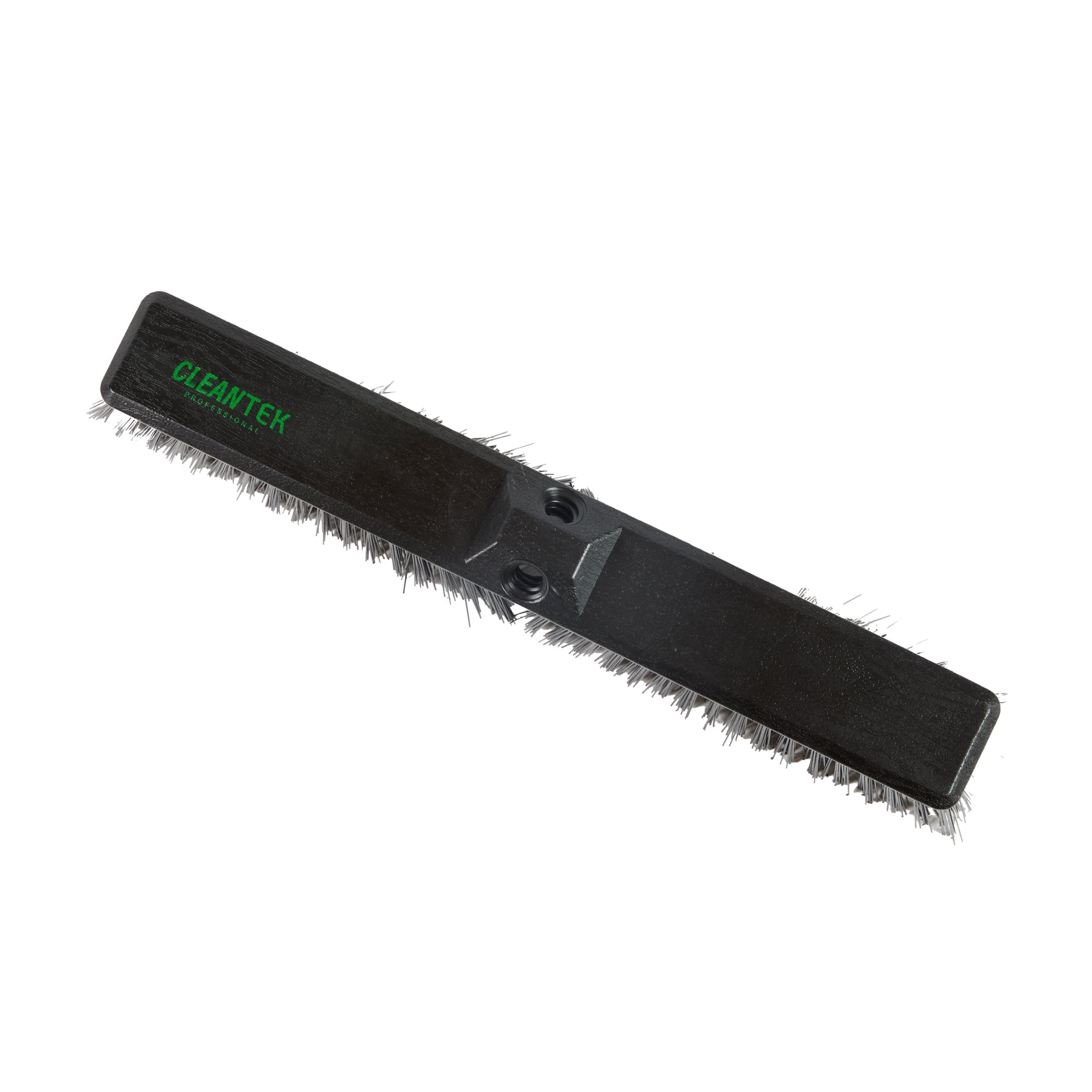 Clean Tek Professional 17 1/4" Black Plastic Push Broom Head - with Heavy Unflagged Bristles - 1 count box