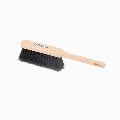 Clean Tek Professional 13 3/4" Beige Plastic Counter Brush - with Black Flagged Bristles - 1 count box