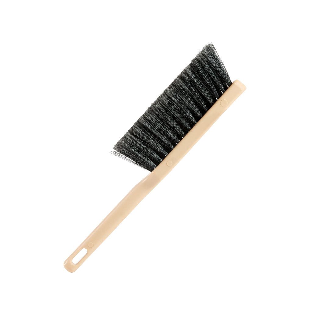 Clean Tek Professional 13 3/4" Beige Plastic Counter Brush - with Black Flagged Bristles - 1 count box