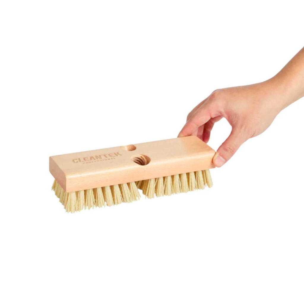 Clean Tek Professional 8" Wood Deck Scrub Brush Head - with Stiff Bristles - 1 count box