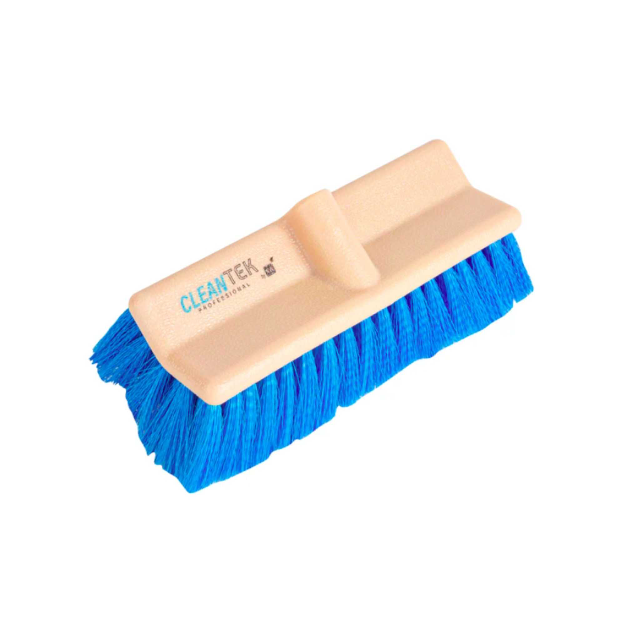 Clean Tek Professional 9 1/2" Beige Bi-Level Floor Scrub Brush Head - with Stiff Bristles - 1 count box