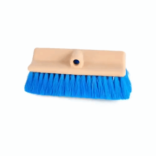 Clean Tek Professional 9 1/2" Beige Bi-Level Floor Scrub Brush Head - with Stiff Bristles - 1 count box