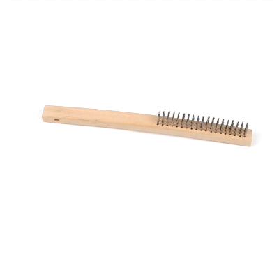 Clean Tek Professional 13 3/4" Stainless Steel Wire Bristle Grill / Oven Brush - with Curved Handle - 1 count box