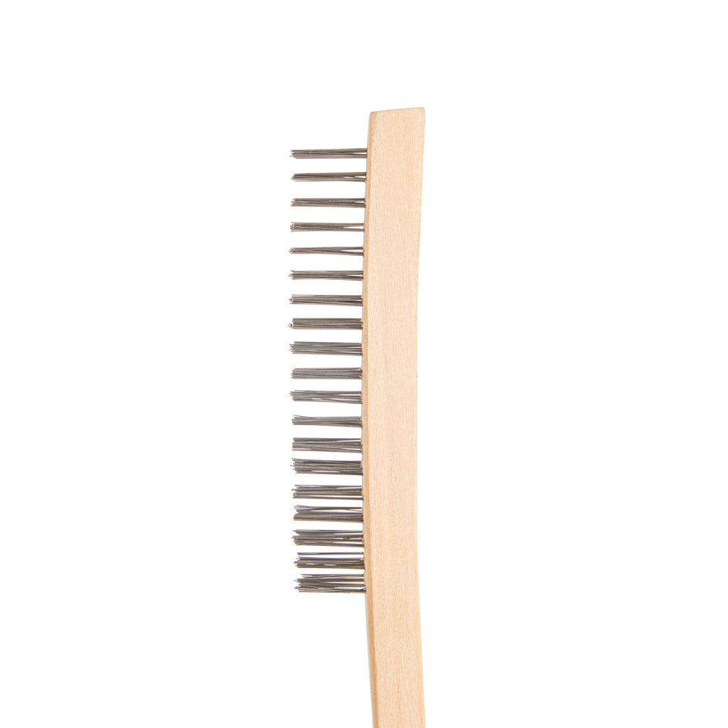 Clean Tek Professional 13 3/4" Stainless Steel Wire Bristle Grill / Oven Brush - with Curved Handle - 1 count box