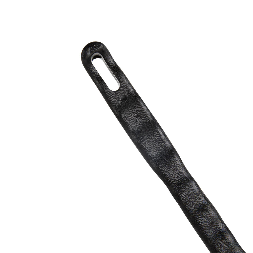 Clean Tek Professional 20 1/2" Black Plastic Utility Scrub Brush - with Yellow Bristles - 1 count box