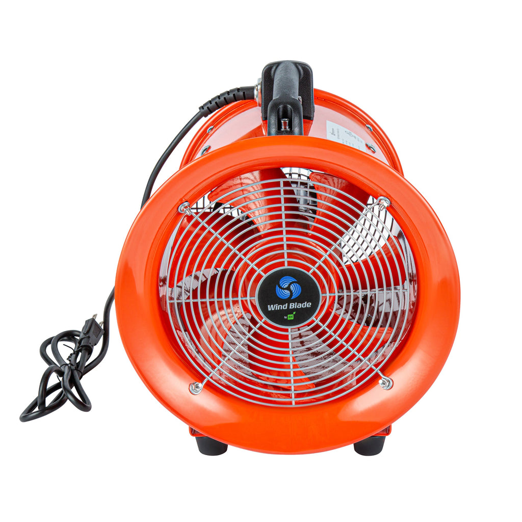 Wind Blade Round Red Steel Portable High Velocity Ventilator Fan - 1/2 HP,1,960 CFM - 14'' x 13 1/2'' x 16 3/4'' - 1 count box