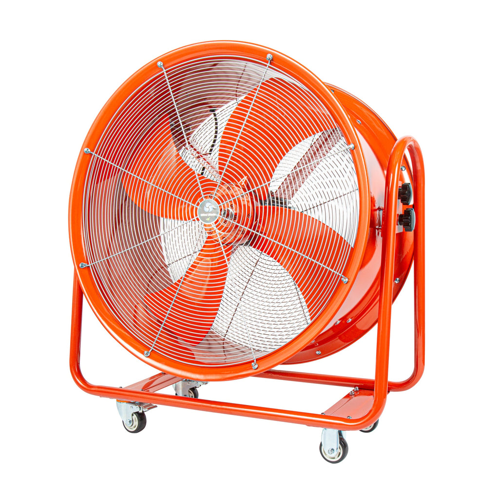 Wind Blade Red Portable High Velocity Ventilator Drum Fan - Tilt Head, 3/4 HP, 9,286 CFM - 32" - 1 count box