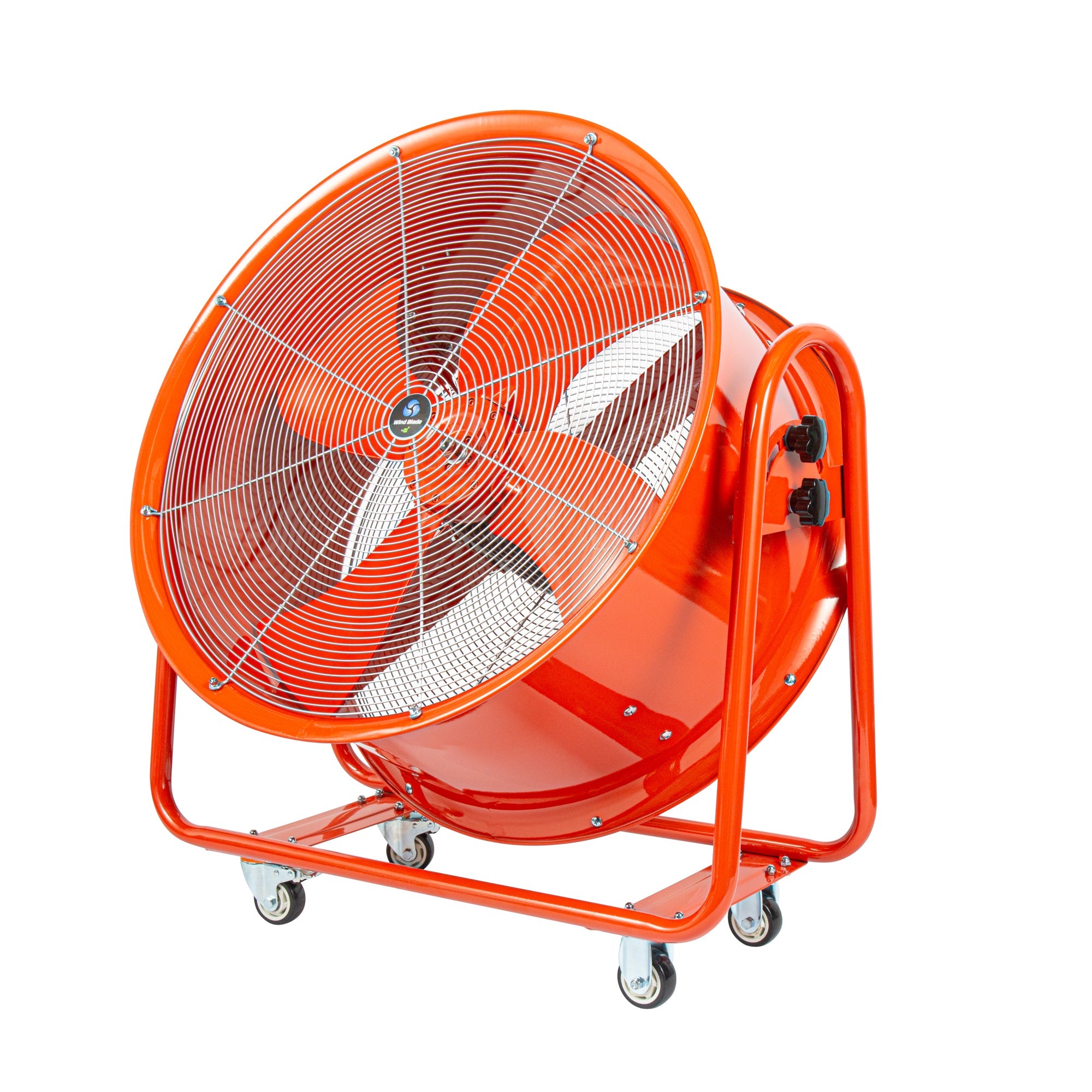 Wind Blade Red Portable High Velocity Ventilator Drum Fan - Tilt Head, 3/4 HP, 9,286 CFM - 32" - 1 count box