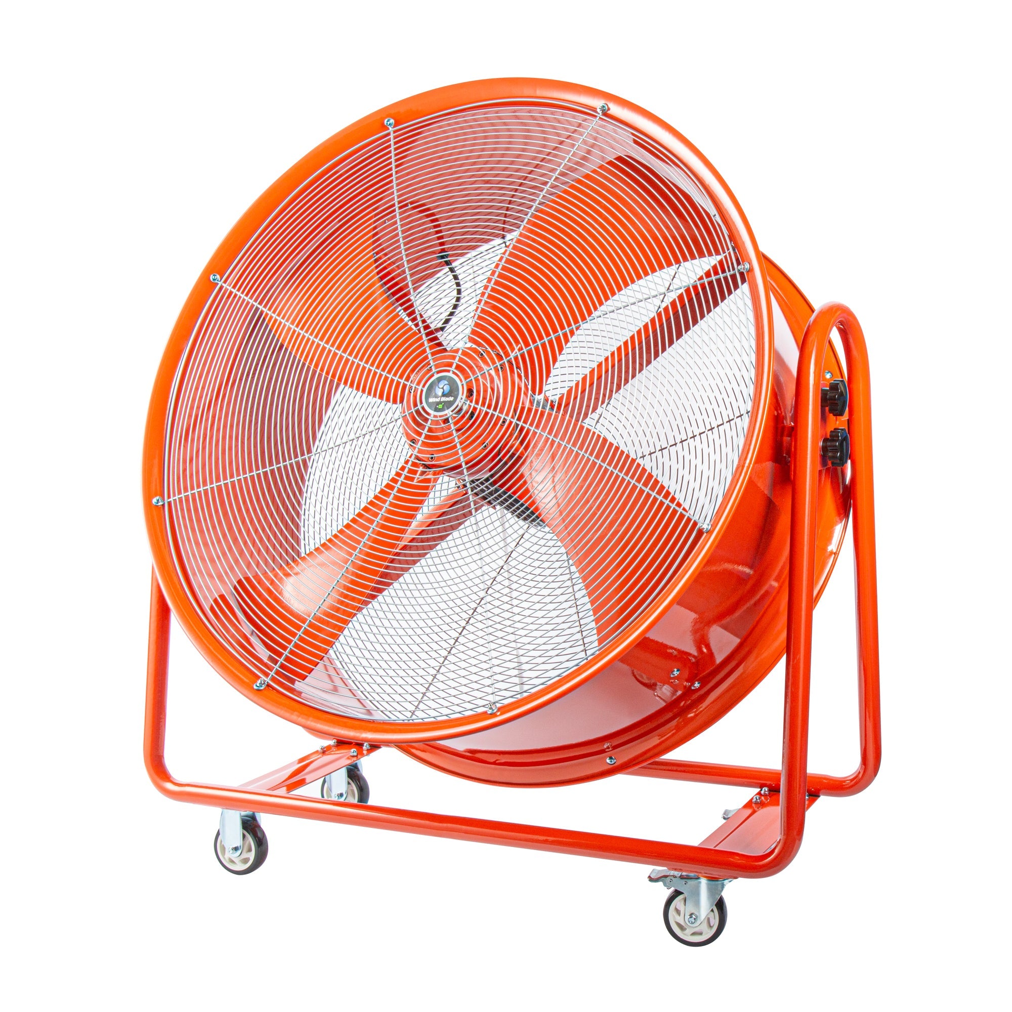 Wind Blade Red Portable High Velocity Ventilator Drum Fan - Tilt Head, 1 1/2 HP, 15,357 CFM - 42" - 1 count box
