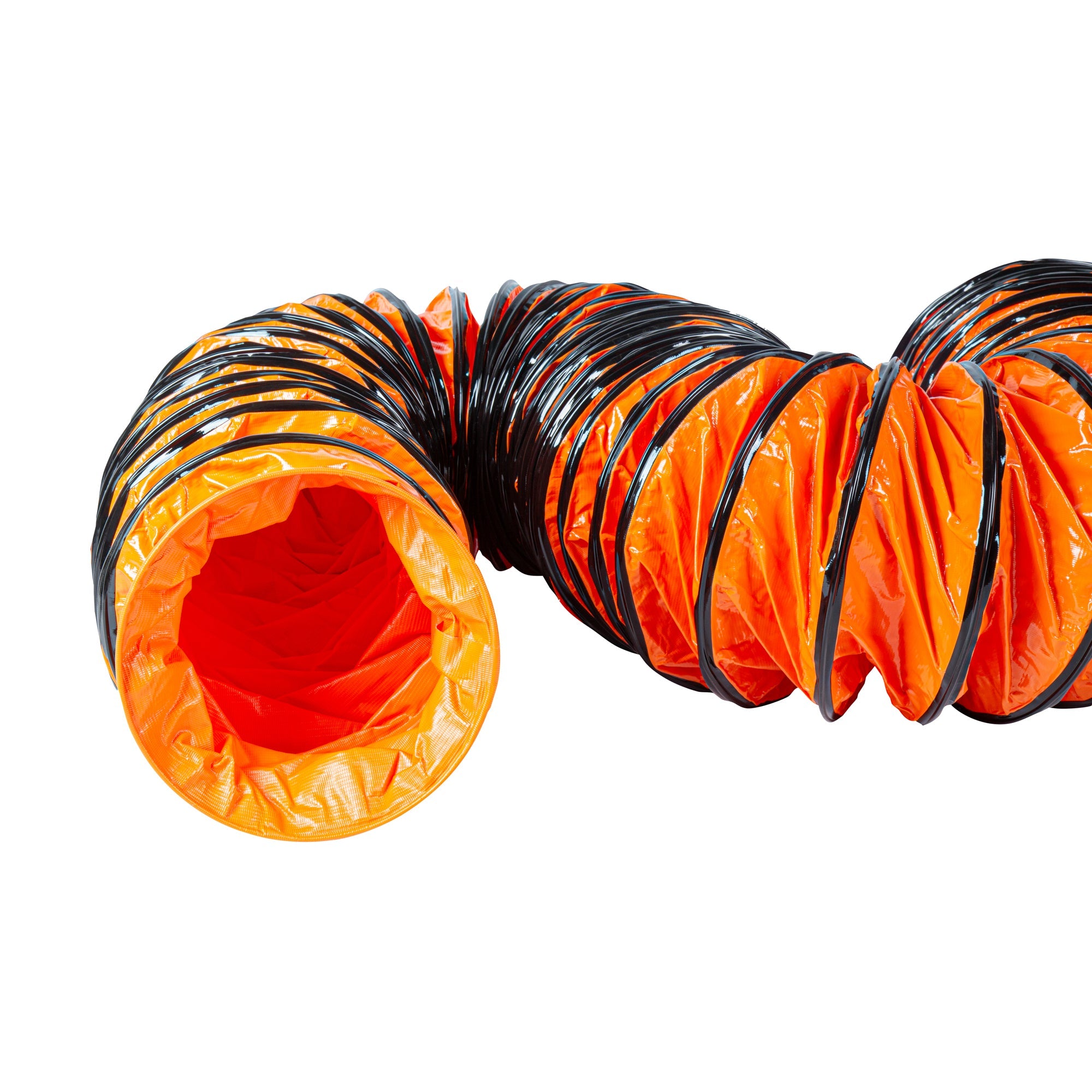 Wind Blade Orange PVC Ventilation Duct Hose - For 10" Ventilator Fan, Insulated, Extra Flexible - 9 3/4" x 25' - 1 count box