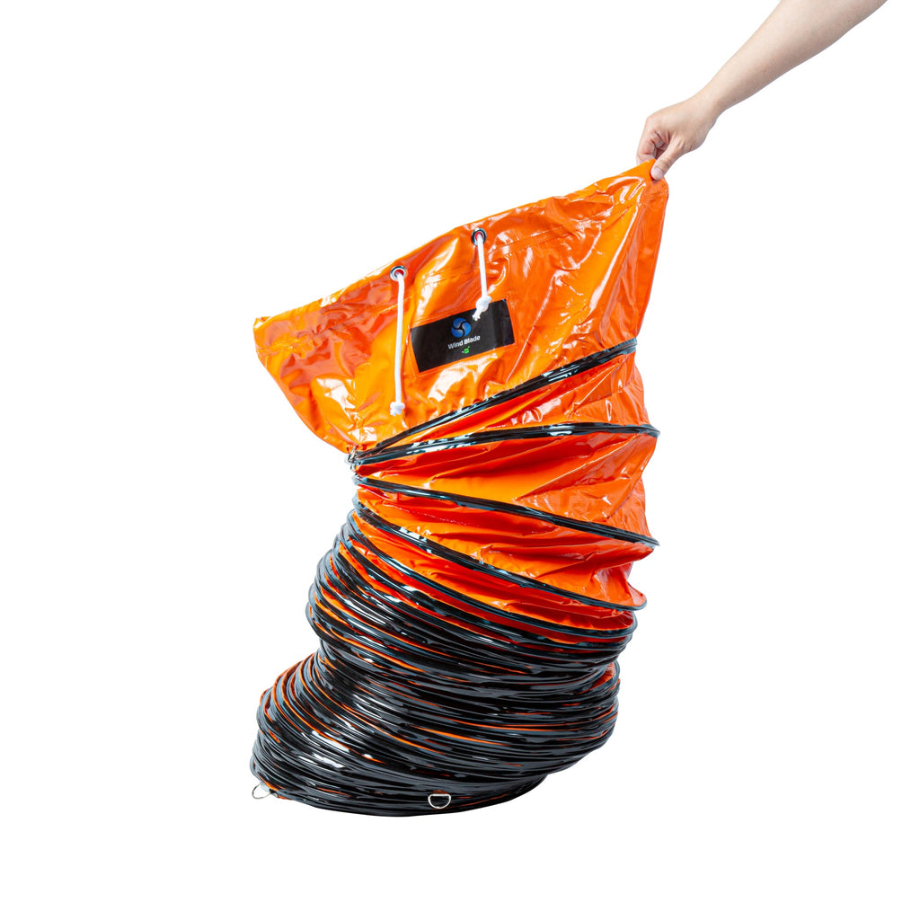 Wind Blade Orange PVC Ventilation Duct Hose - For 16" Ventilator Fan, Insulated, Extra Flexible - 15 3/4" x 25' - 1 count box
