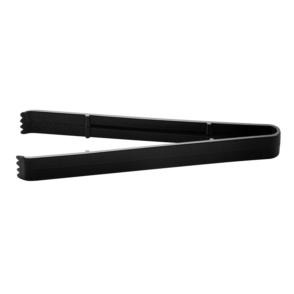 Cater Tek Black Plastic Tongs - Serrated, Heavy Duty - 9" - 10 count box