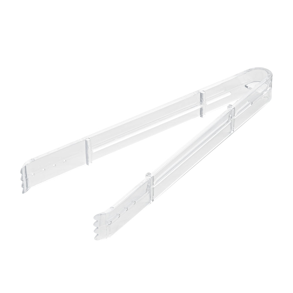Cater Tek Clear Plastic Tongs - Serrated, Heavy Duty - 9" - 10 count box