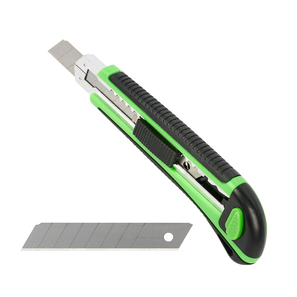 Handy Tek Green Snap Off Blade Knife - Anti-Slip Handle - 6 3/4" - 1 count box