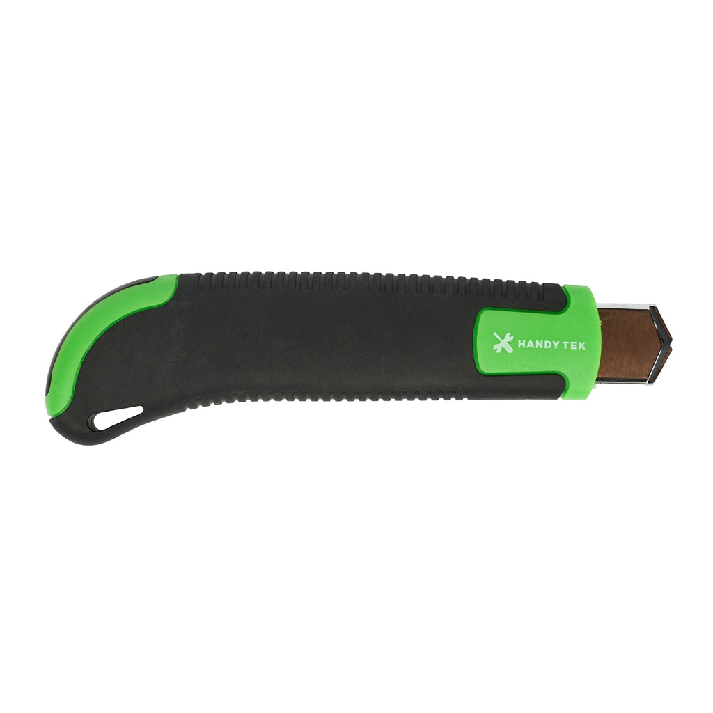 Handy Tek Green Snap Off Blade Knife - Anti-Slip Handle - 6 3/4" - 12 count box