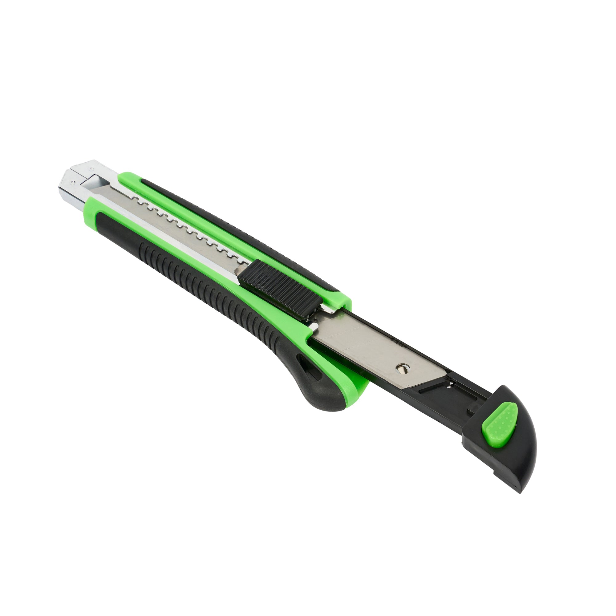 Handy Tek Green Snap Off Blade Knife - Anti-Slip Handle - 6 3/4" - 12 count box