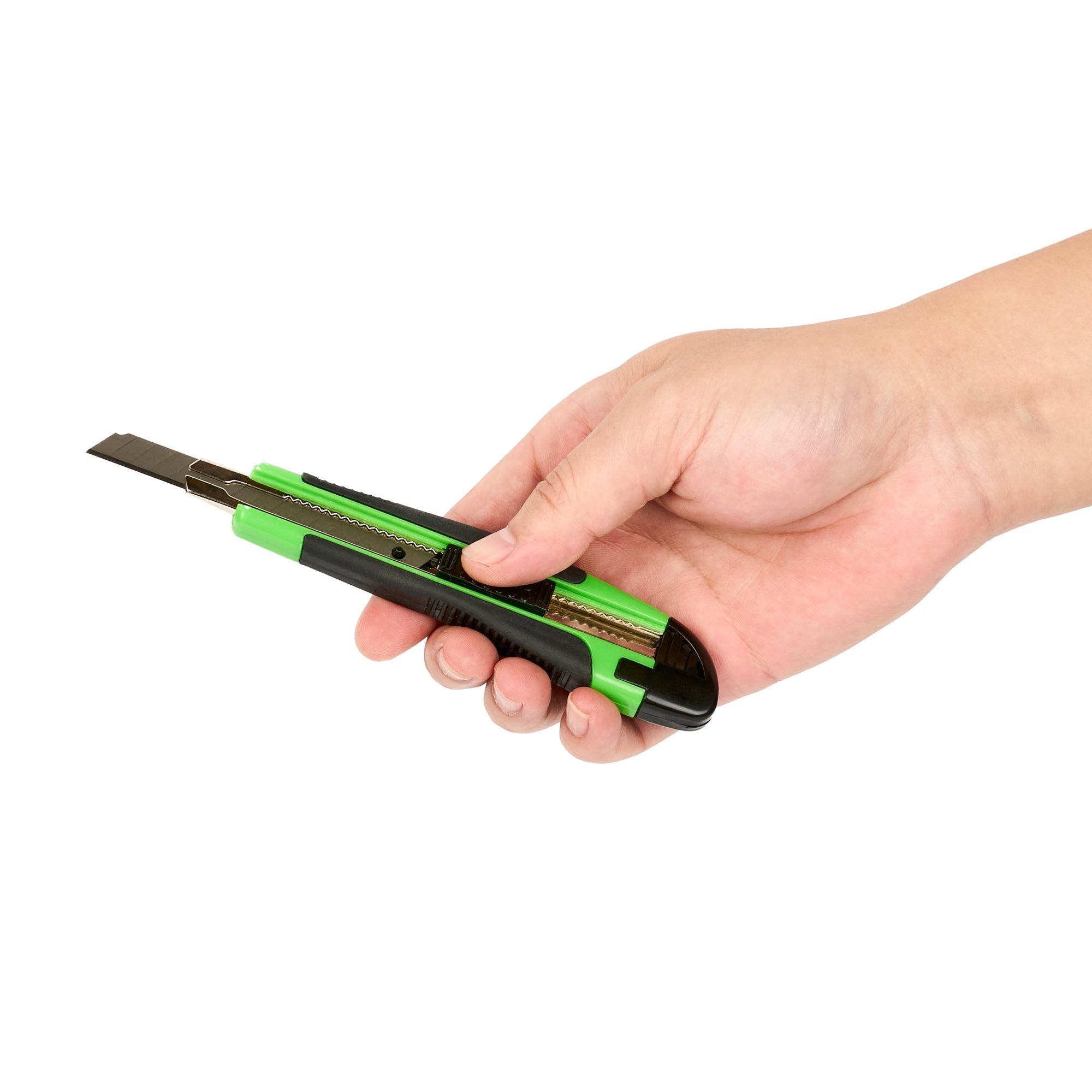 Handy Tek Green Snap Off Blade Knife - Anti-Slip Handle - 5 1/4" - 1 count box